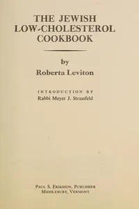 The Jewish Low-Cholesterol Cookbook