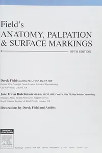 Field's anatomy, palpation, and surface markings