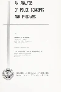 An analysis of police concepts and programs