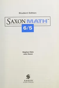 Math 6/5 Second Edition Teacher's Manual, Volume 2 (Saxon Math 6/5)