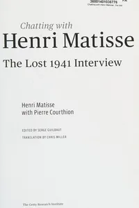 Chatting with Henri Matisse