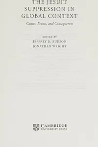 Cover of Jesuit Suppression in Global Context