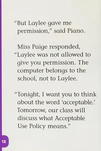 Piano and Laylee learn about acceptable use policies