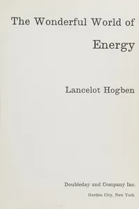 The wonderful world of energy