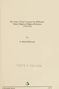 The voice of one crying in the wilderness