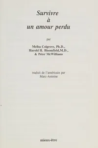 Survivre à un amour perdu