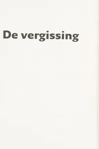 De vergissing