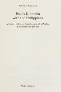 Paul's koinonia with the Philippians