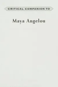 Critical companion to Maya Angelou