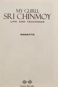 Cover of My guru, Sri Chinmoy