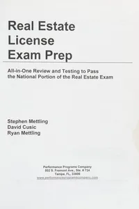Real estate license exam prep