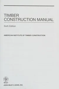 Timber construction manual