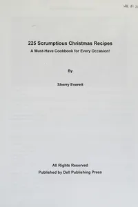 Cover of 225 scrumptious Christmas recipes