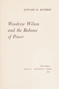 Woodrow Wilson and the balance of power