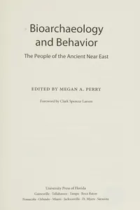 Bioarchaeology and behavior