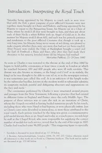 Royal Touch in Early Modern England