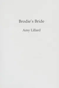 Capa de Brodie's bride