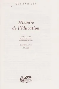 Histoire de l'éducation