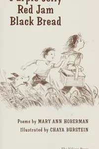 Yellow butter, purple jelly, red jam, black bread