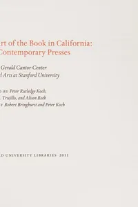 The art of the book in California