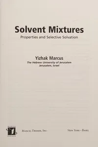 Solvent mixtures