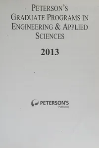 Peterson's graduate programs in engineering & applied sciences 2013