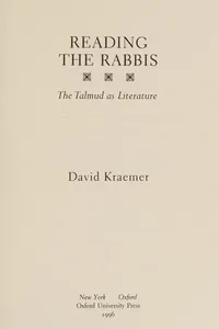 Reading the rabbis