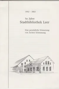 Cover of 50 Jahre Stadtbibliothek Leer by Jochen Schimmang