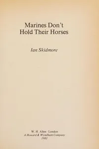 Marines Don't Hold Their Horses