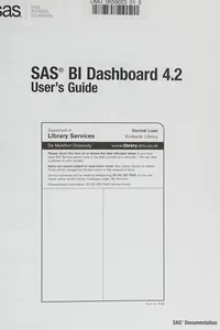 SAS BI Dashboard 4.2