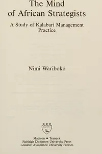 The mind of African strategists