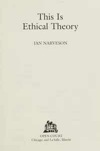 This is ethical theory