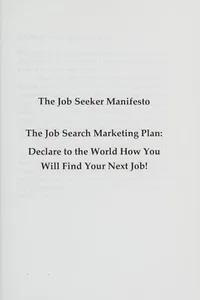 The job seeker manifesto