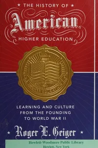 Cover of The history of American higher education