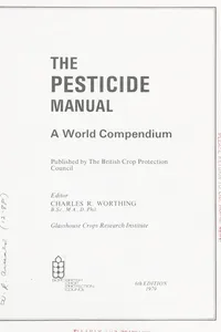 The Pesticide manual