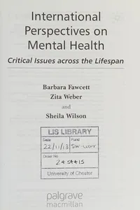 International perspectives on mental health