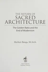 The return of sacred architecture