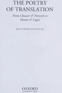 The poetry of translation