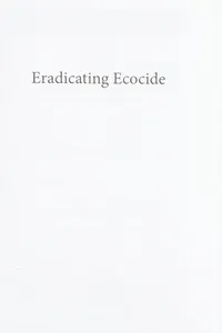 Eradicating ecocide