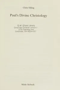 Paul's divine christology