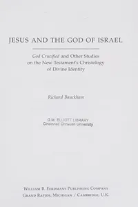 Jesus and the God of Israel