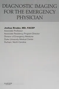 Diagnostic imaging for the emergency physician