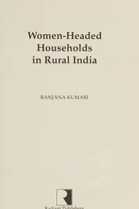 Women-headed households in rural India