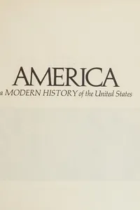 America; a modern history of the United States