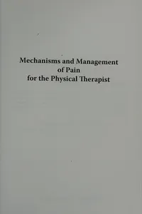 Mechanisms and management of pain for the physical therapist