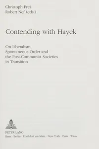 Contending with Hayek