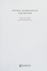 Optimal estimation of parameters