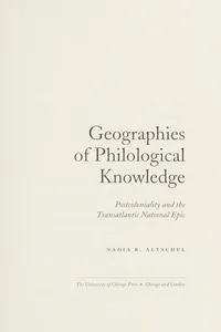 Geographies of philological knowledge
