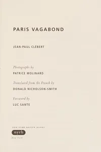 Cover of Paris vagabond