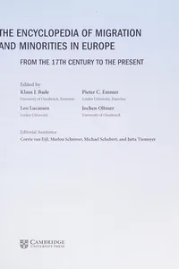 The encyclopedia of European migration and minorities